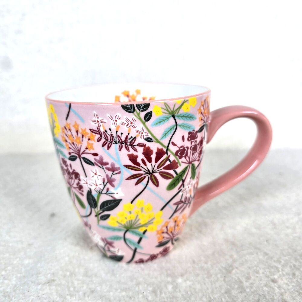 Potter's Studio Wildflowers Coffee Mug Pink Rose Botanical
